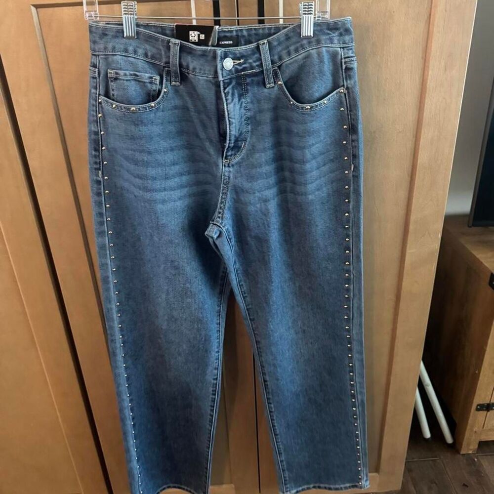 Express Women's Blue Studded Jeans
